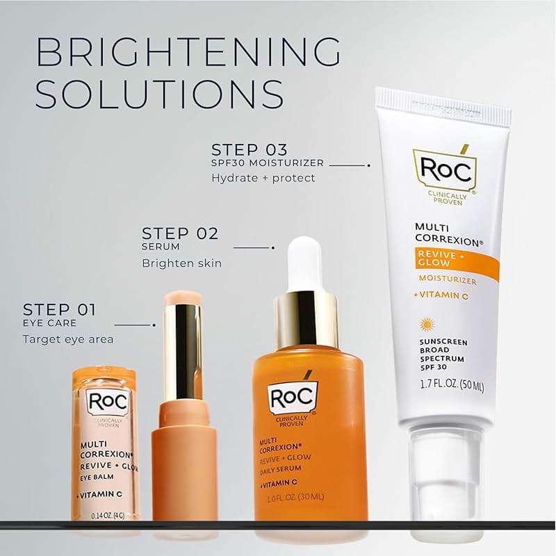RoC Multi Correxion Revive + Glow Eye Balm with Vitamin C (0.14 oz) + Retinol Eye Cream Packette - Image 8
