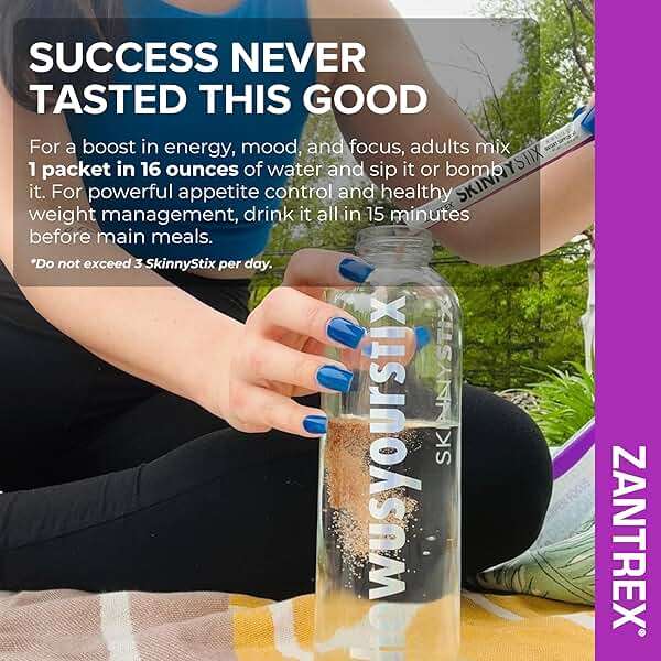 Zantrex SkinnyStix Berry Fusion GLP-1 Support Drink Mix, Energy & Metabolic Support Powder, Appetite Control, 15 Single-Serving Packets - Image 7