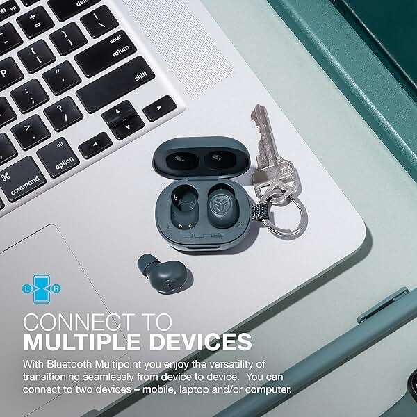 JLab JBuds Mini, True Wireless Earbuds, Bluetooth Multipoint, IP55 Sweat Resistant, Be Aware Audio, Sage - Image 3