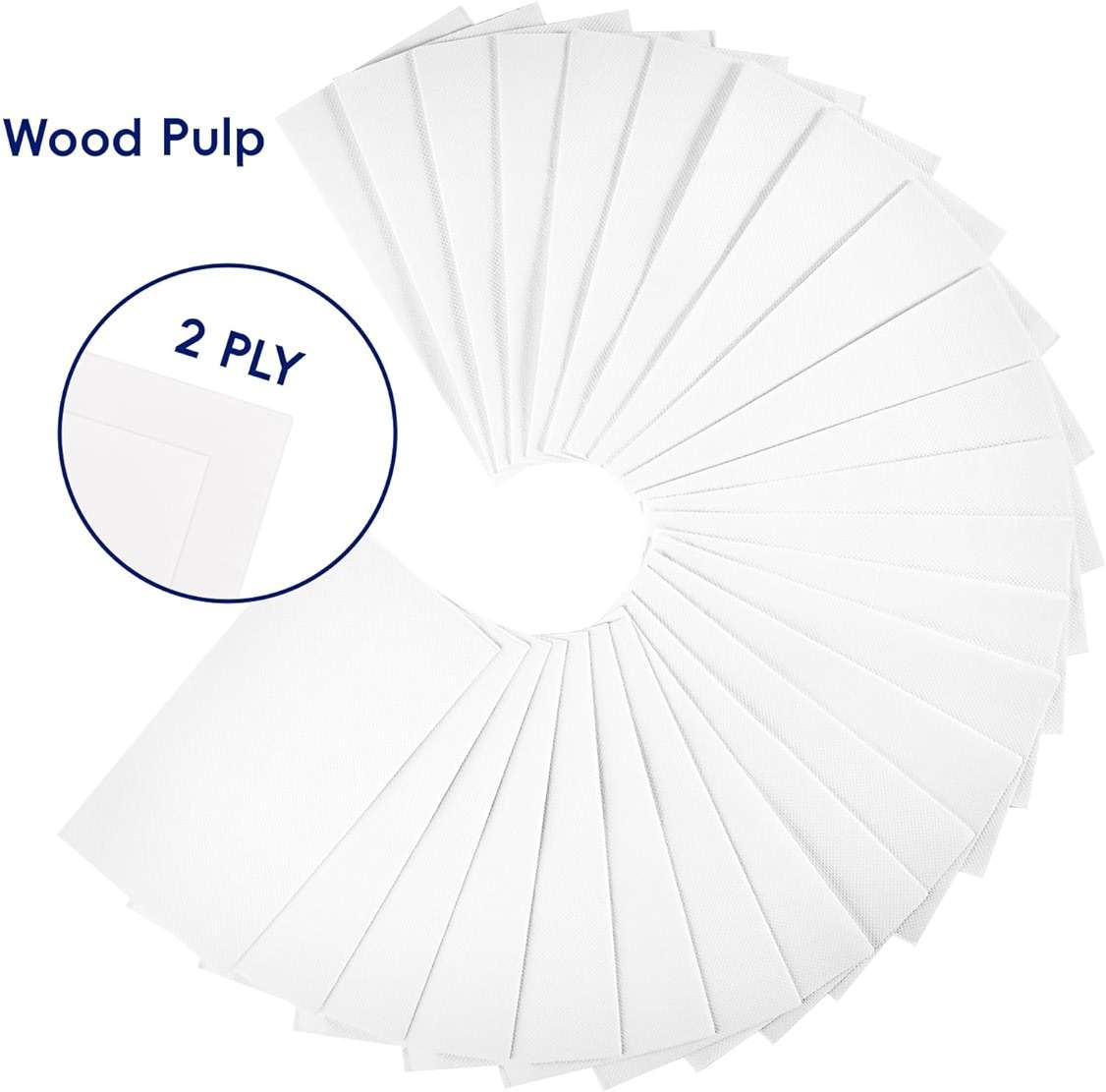 JOLLY CHEF 200 Pack Disposable Paper Napkins, Soft Bathroom Napkins for Guests, 2-Ply White Paper Hand Towels for Halloween, Wedding, Thanksgiving - Image 4