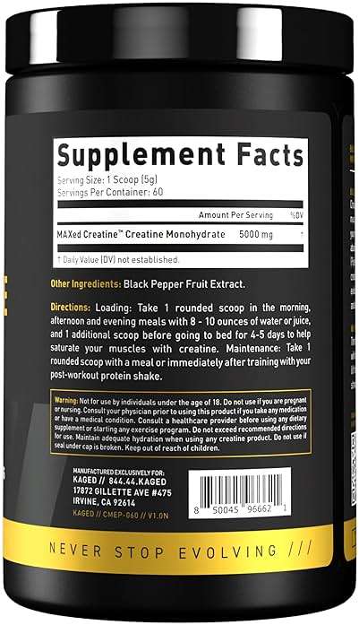 Kaged Creatine Monohydrate Elite Powder | Unflavored | Muscle Building & Recovery | MAXCatalyst for High Absorption | Vegan, Gluten Free, Easily Digestible | Supplements for Men & Women | 60 Servings - Image 2