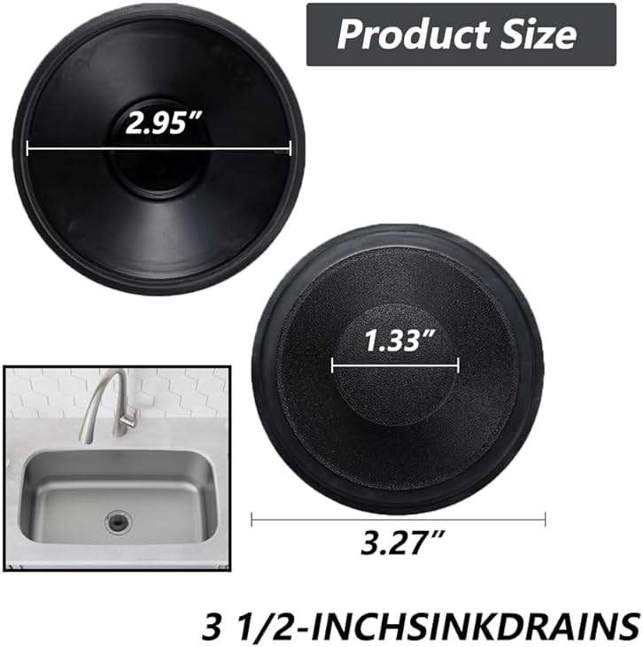 Sink Stopper Exact Replacement for InSinkErator STP-PL/STPPL for Kitchen Drain Stopper and Garbage Disposal Plug, Compatible with Standard 3-1/2" Drains from Kohler, Waste King, Whirlpool, and More - Image 2