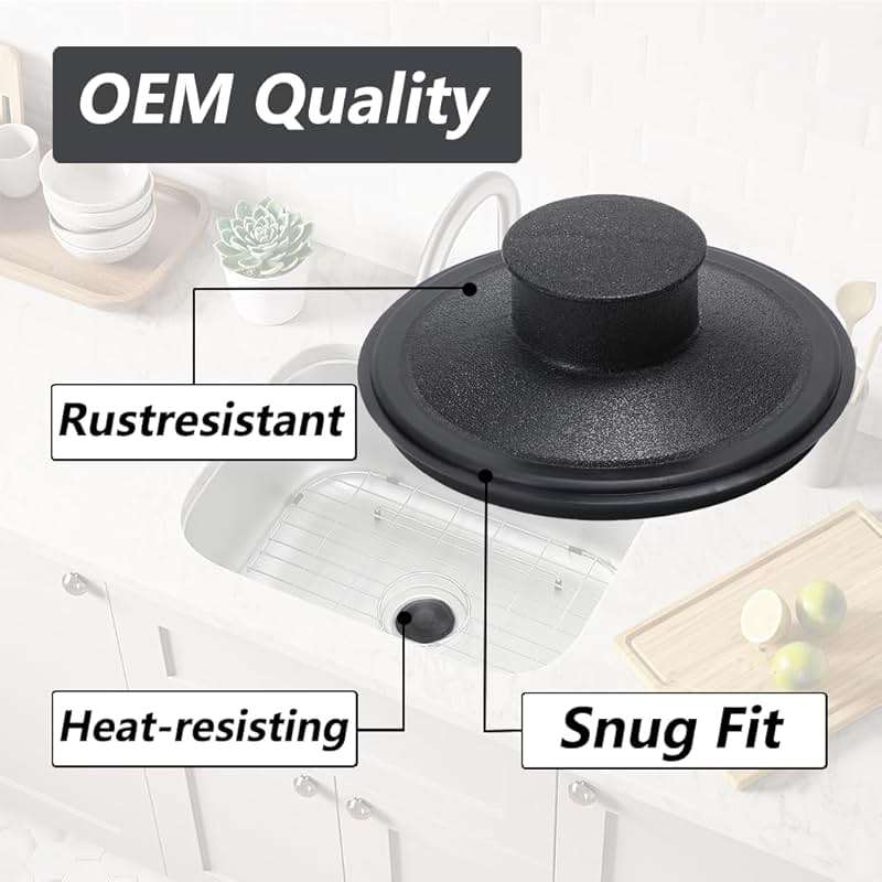 Sink Stopper Exact Replacement for InSinkErator STP-PL/STPPL for Kitchen Drain Stopper and Garbage Disposal Plug, Compatible with Standard 3-1/2" Drains from Kohler, Waste King, Whirlpool, and More - Image 3