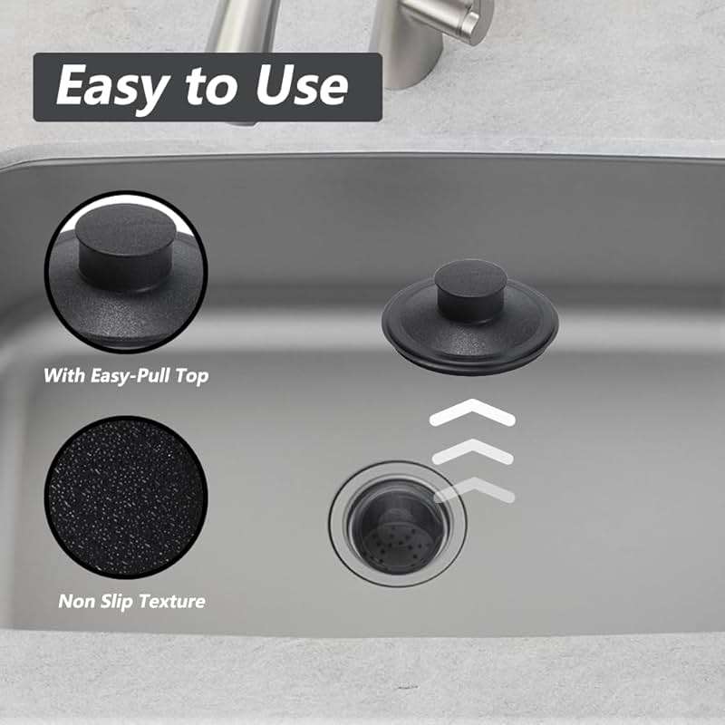 Sink Stopper Exact Replacement for InSinkErator STP-PL/STPPL for Kitchen Drain Stopper and Garbage Disposal Plug, Compatible with Standard 3-1/2" Drains from Kohler, Waste King, Whirlpool, and More - Image 6