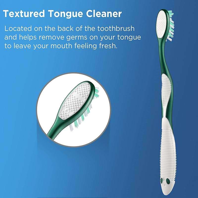 Fremouth Extra Firm Toothbrushes for Adults, Extra Hard Bristles, 6 Count - Image 4