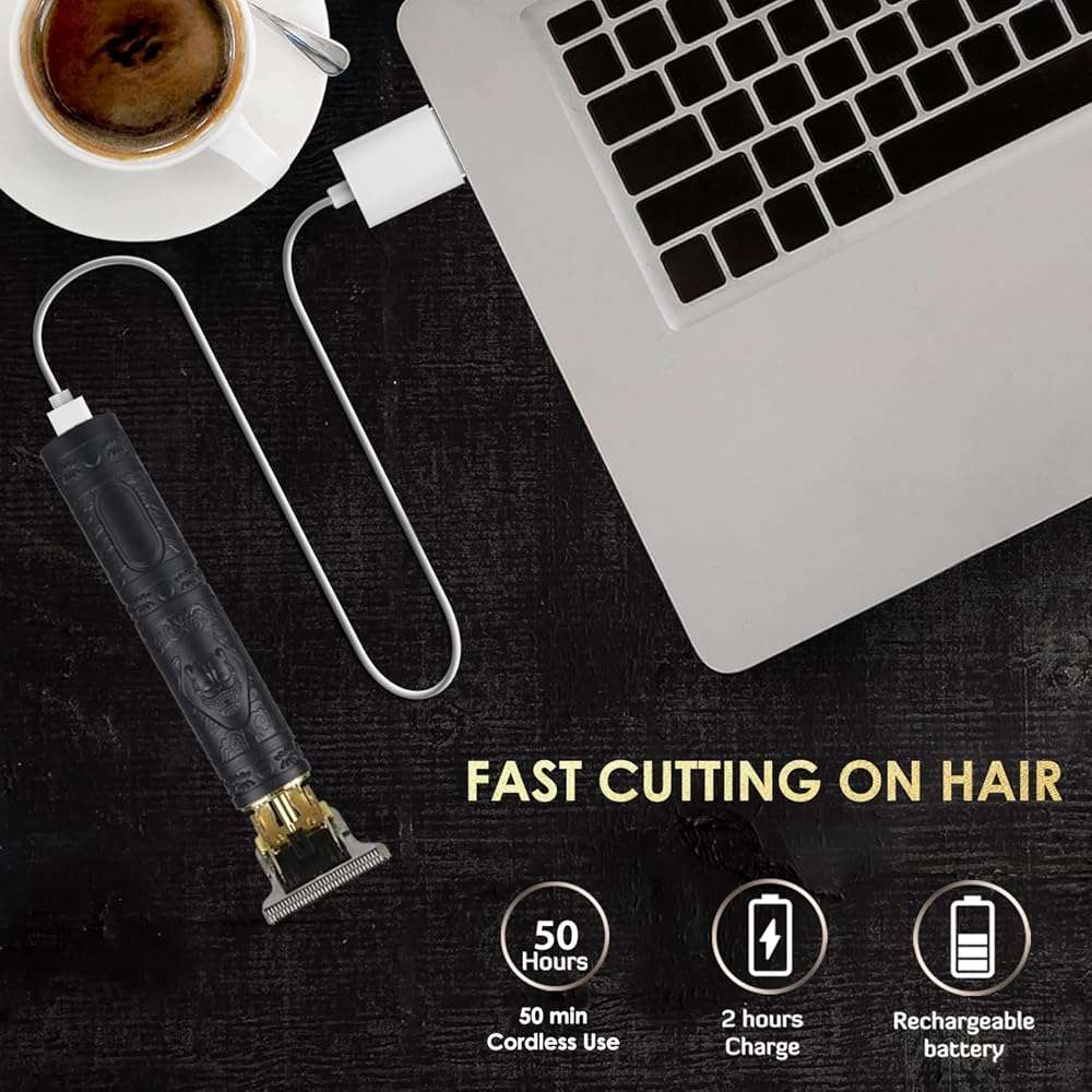 soieho Hair Clippers for Men, Professional Hair Trimmer Cordless Zero Gapped T-Blade Trimmer Rechargeable Beard Trimmer, Mens Gifts Hair Grooming Set for Hair Cutting - Image 3