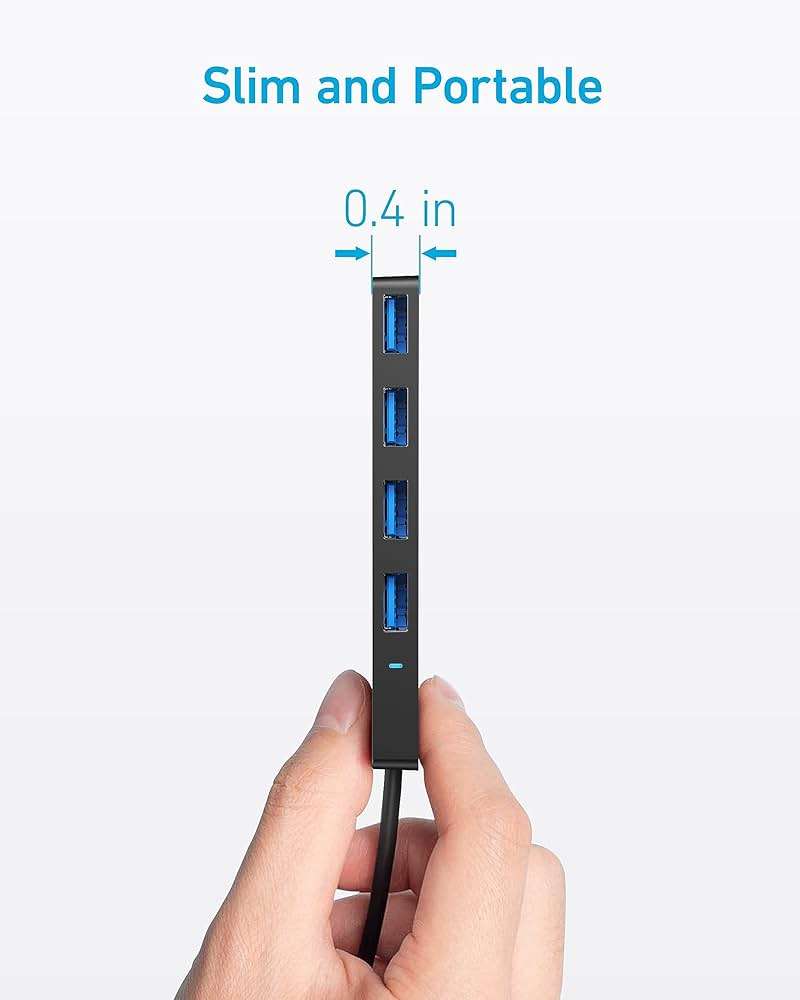 Anker USB C Hub 4 Ports, Multiple USB 3.0 Hub with 5Gbps Data Transfer, Extender for Type C Port Laptop, PC, Desktop and More (2 ft USB-C Connector, Charging Not Supported) - Image 4