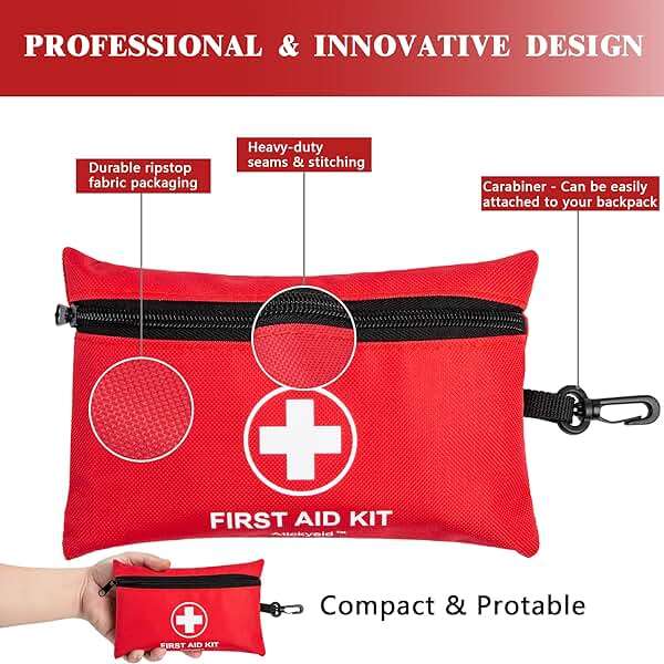 Atickyaid Mini First Aid Kit - 140 Piece Small First Aid Medical Kit for Car, Home, Office, Travel, Camping, Sports, Outdoor, School - Emergency First Aid Supplies and Survival Kit - Image 4
