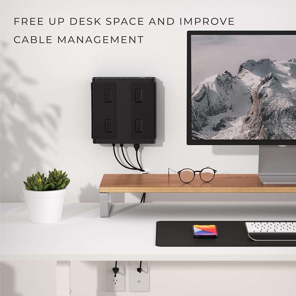 HumanCentric Dual VESA Sleeve Compatible with HP Z2 G9 Mini PC, VESA Mount Bracket for Monitor Arm and Monitor, Under Desk or Wall Mount - Image 5