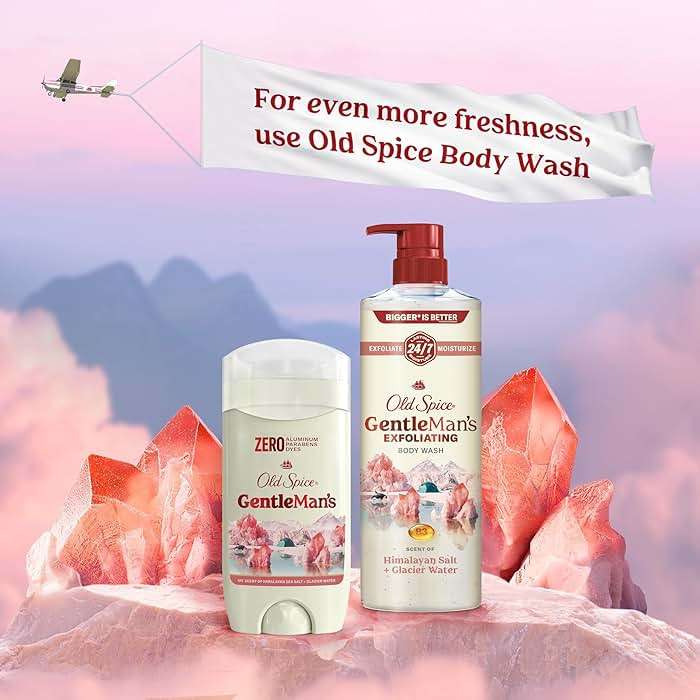 Old Spice GentleMan's Aluminum Free Dry Feel Deodorant for Men, 24/7 Lasting Freshness, Gentle on Skin with Skin Conditioners, Himalayan Sea Salt + Glacier Water Scent, 3.0 oz (Pack of 3) - Image 8