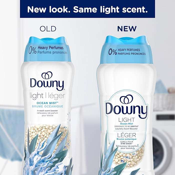 Downy Light Laundry Scent Booster Beads for Washer, Ocean Mist, 24 oz, with No Heavy Perfumes - Image 2