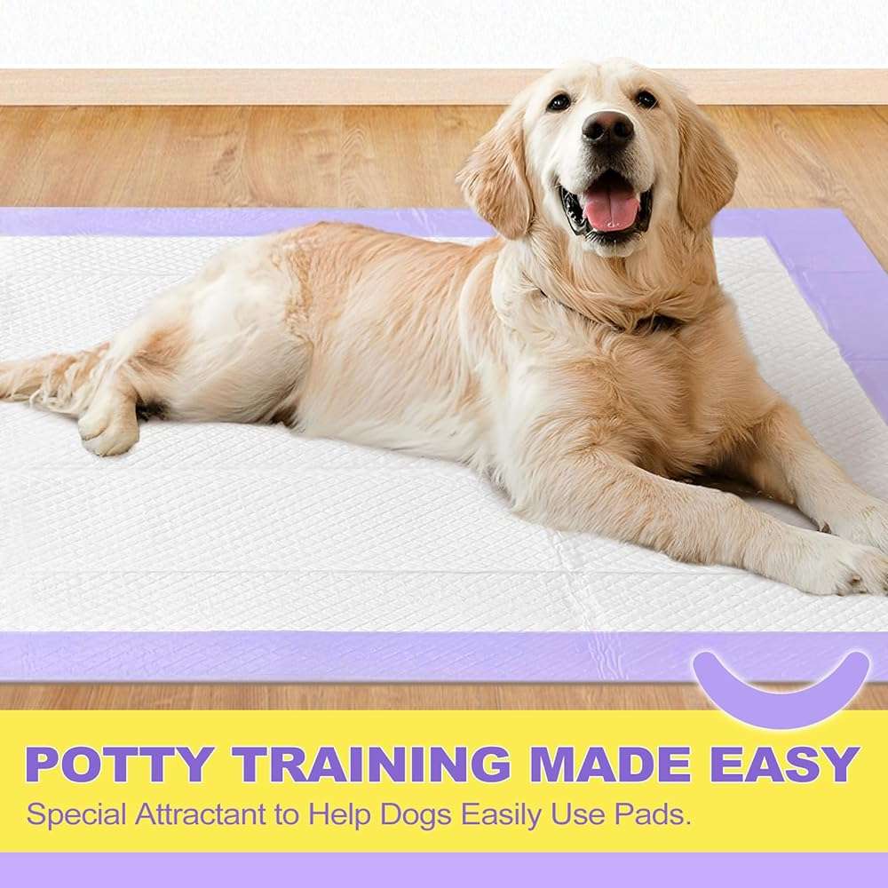 MIZOK Puppy Pads 28x34in Lavender Scented, Dog Pee Pads Extra Large Odor Eliminating Ultra Absorbent Up to 8 Cups, 6 Layers Leak-Proof & Quick-Dry Purple (40 Counts) - Image 7