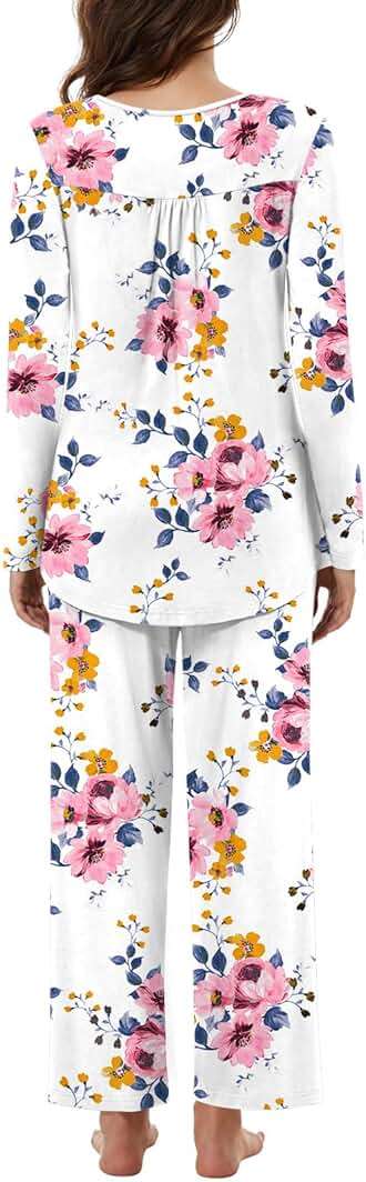 Bestbee Women's Pajama Set, 2 Piece Lounge Outfits Sleepwear Fall Long Sleeve Long Pant With Pockets Ladies Pjs - Image 4