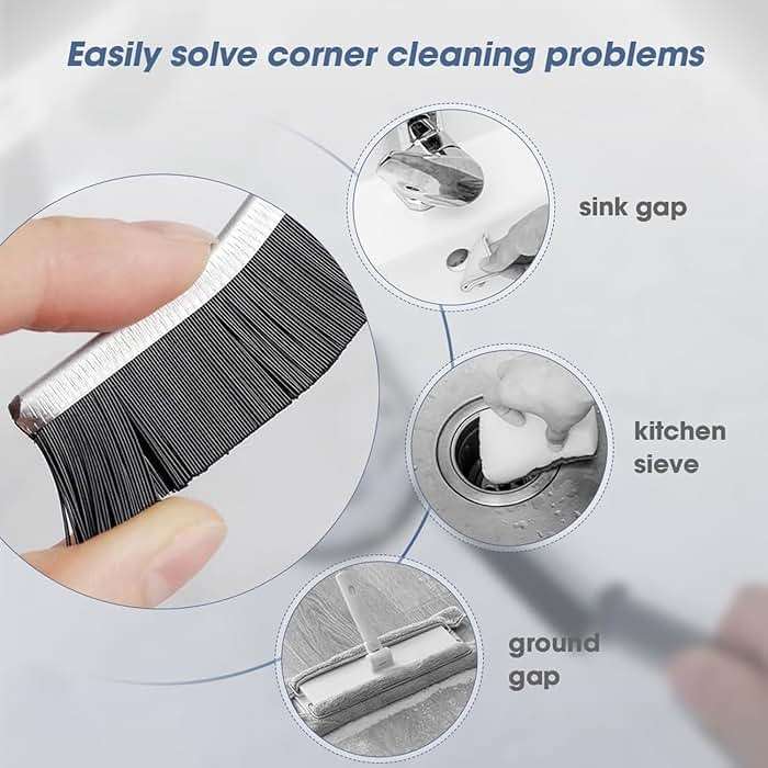 Koxuky Crevice Cleaning Brush, Hard Bristle Small Cleaning Brushes, Grout Cleaner Brush, Toilet Brush, Scrub Brush for Shower Tile, Skinny Gap Cleaning Tools for Household Use, Bathroom, Kitchen (3) - Image 4