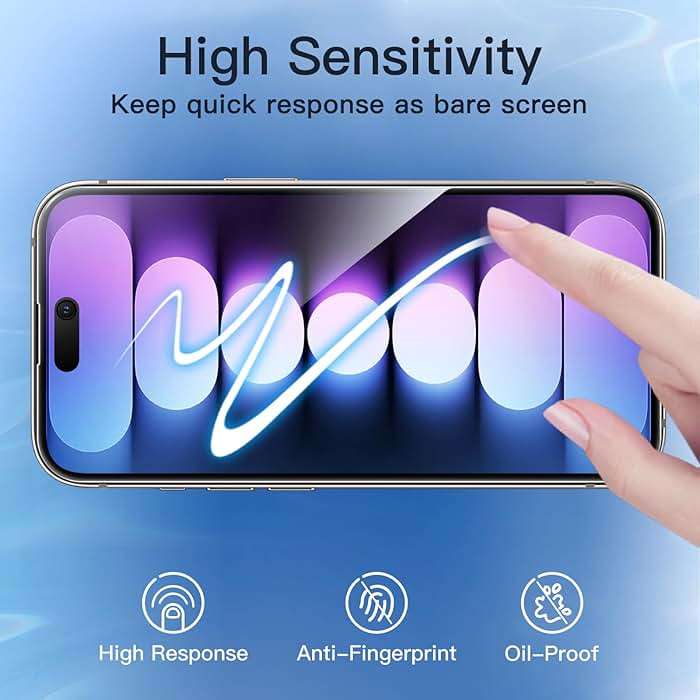 JETech Privacy Full Coverage Screen Protector for iPhone 15 Pro 6.1-Inch, Black Edge Anti-Spy Tempered Glass Film with Easy Installation Tool, Case-Friendly, 2-Pack - Image 8