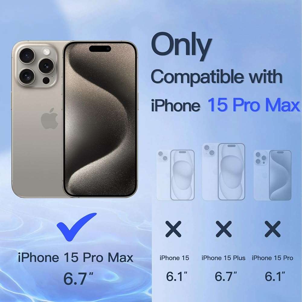 JETech Privacy Screen Protector for iPhone 15 Pro Max 6.7-Inch, Anti-Spy Tempered Glass Film with Easy Installation Tool, 2-Pack - Image 3