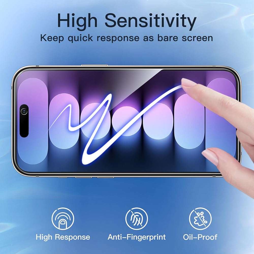 JETech Privacy Screen Protector for iPhone 15 Pro Max 6.7-Inch, Anti-Spy Tempered Glass Film with Easy Installation Tool, 2-Pack - Image 7