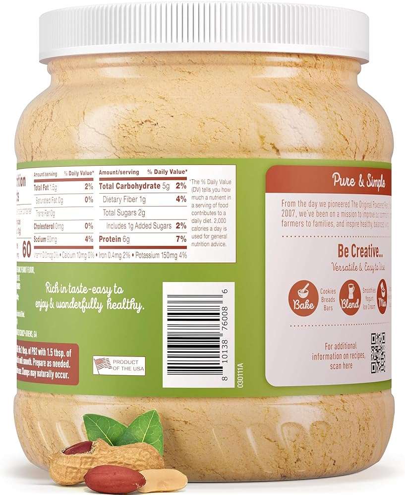 PB2 Organic Powdered Peanut Butter | USDA Organic Certified, Non-GMO Project Verified, Gluten-Free Peanut Butter Powder | Vegan, Keto Friendly | 24oz Resealable Jar - Image 9