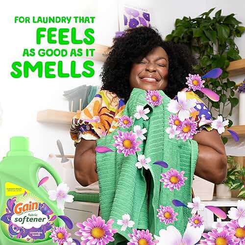 Gain Moonlight Breeze Fabric Softener, 140 FL OZ, 190 Load, Smooth Touch Laundry Conditioner Liquid - Image 4