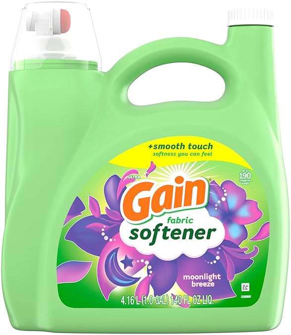 Gain Moonlight Breeze Fabric Softener, 140 FL OZ, 190 Load, Smooth Touch Laundry Conditioner Liquid - Image 8