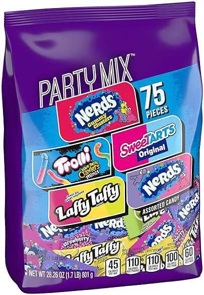 SweeTARTS Variety Party Mix, Individually Wrapped Assorted Candy, 28.6 Ounce (75 Count) - Image 3