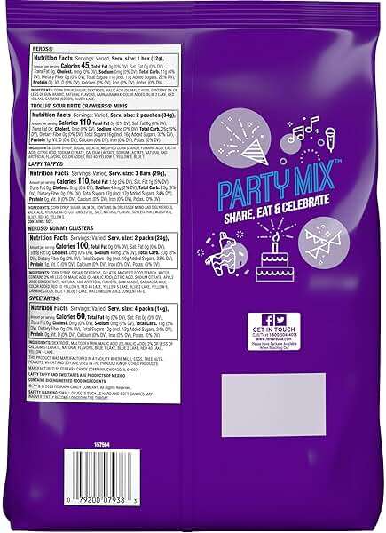 SweeTARTS Variety Party Mix, Individually Wrapped Assorted Candy, 28.6 Ounce (75 Count) - Image 5
