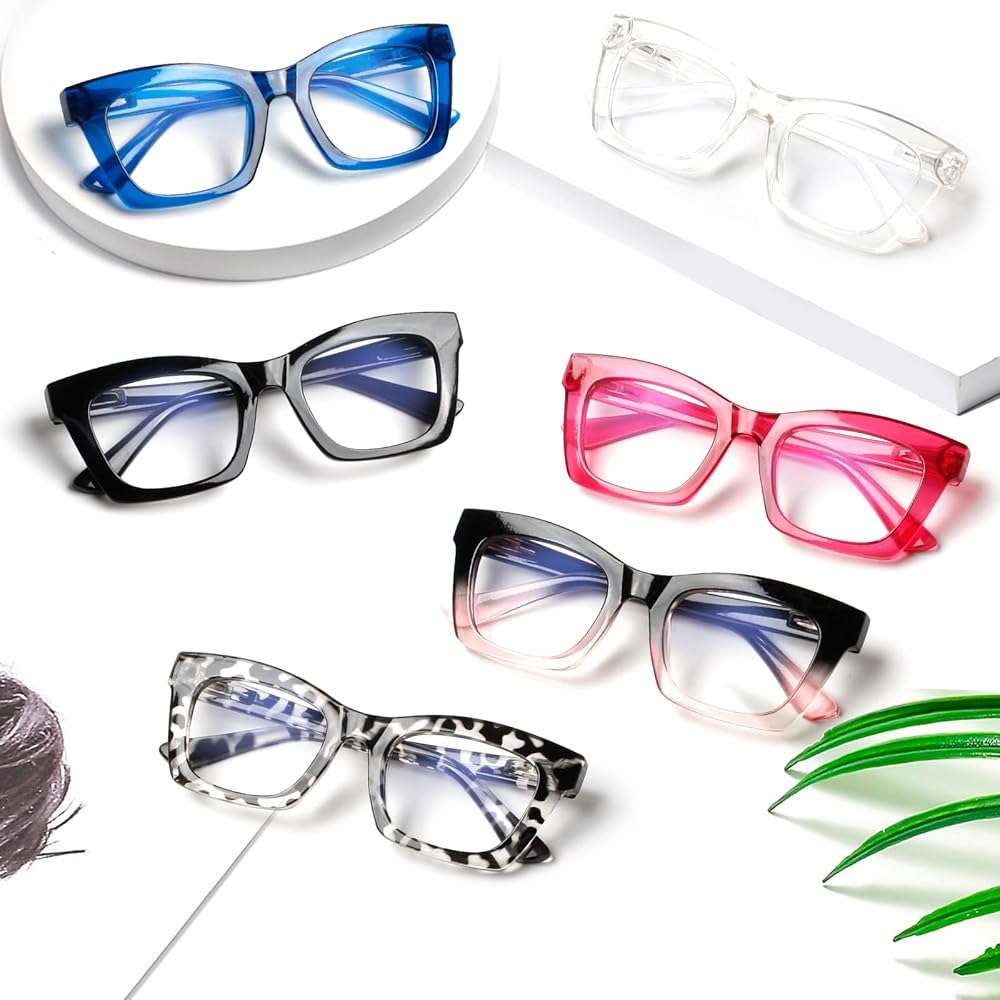 ZOECENT 6 Pack Reading Glasses for Women Blue Light Blocking Computer Square Readers with Spring Hinge (Mix Color, 2.00, x) - Image 5