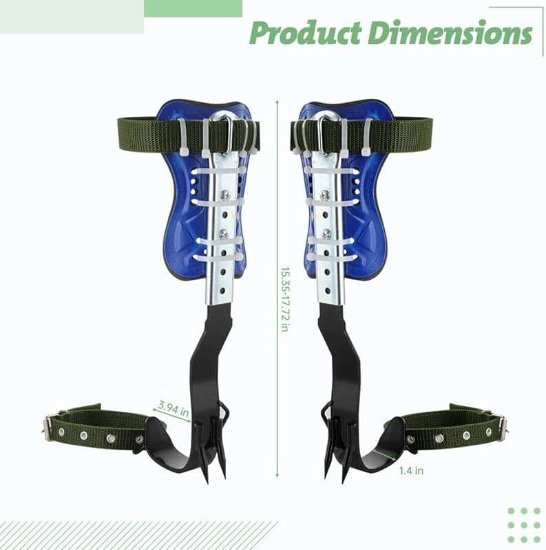 Homaisson Tree Climbing Spikes Set, Adjustable Tree Climbing Spikes, Portable Tree Climbing Gears with Safety Belt, Climbing Tool for Hunting Observation, Fruit Picking - Image 5