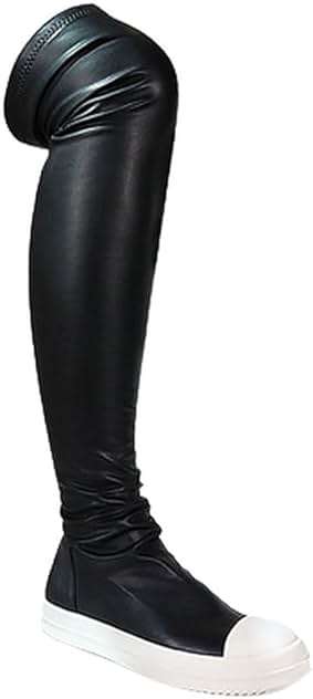 Liliana Women Thigh High Boots Flat Over The Knee Round Toe Tall Boots WANNABE-1 - Image 1