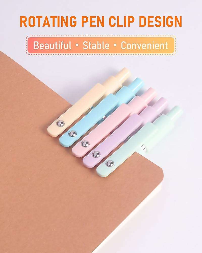 FIOVER Gel Pens, 5pcs Black Ink Medium Point 0.7mm Smooth Writing Pens with Comfort Grip, Aesthetic Ballpoint for Journaling School Office Supplies, Gifts for Women Men(5PCS Gradient Black Ink) - Image 4
