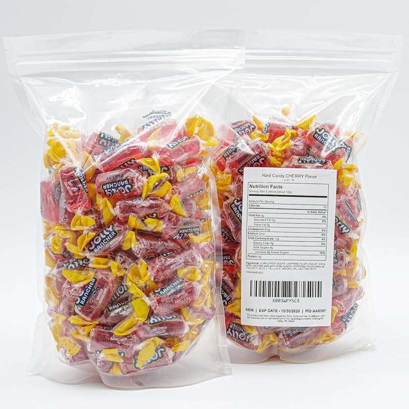 CHERRY Hard Candy Original Flavor 1 lb – Bulk Bag, Individually Wrapped (74 Pieces) - Image 4