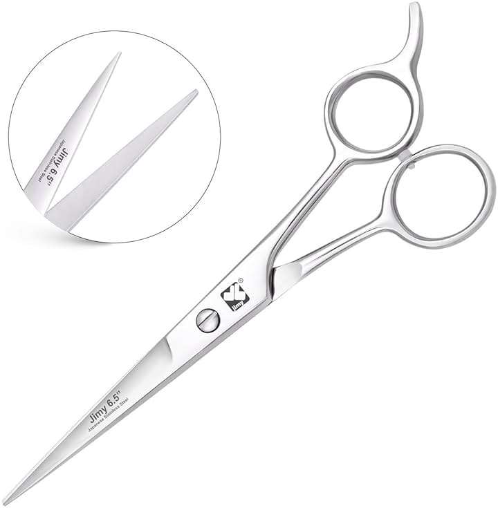 Jimy 6.5" Hair Scissors Professional – Ultra Sharp Razor Edge Stainless-Steel Scissors to Cut Hair – Ergonomic Design Salon Quality Hair Shears for Men, Women & Barbers - Image 6