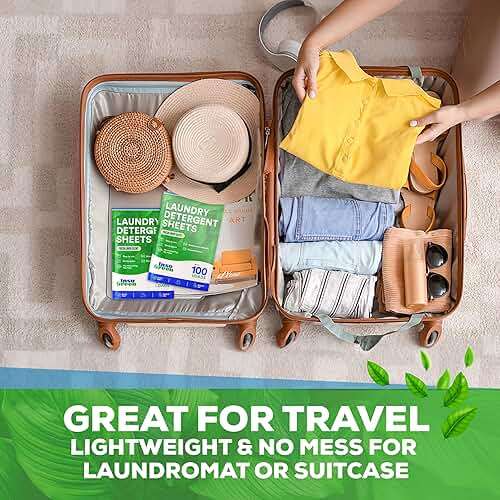 Eco Washer Sheets Detergent - 100 Loads, Zero Plastic Jugs, No Mess & Space-Saving Laundry Strips - Travel Laundry Detergent - 50 Sheets - Image 5