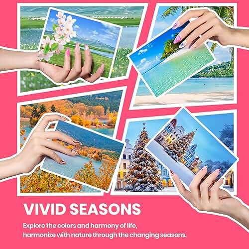 Beetles Gel Nail Polish Kit with U V Light - 68 Pcs 35 Colors Pink Glitter Nude Gel Polish Set Vivid Seasons with Base Matte&Glossy Top Coat Home DIY Nail Stuff Art Set Gifts for Women Teens Girls - Image 2