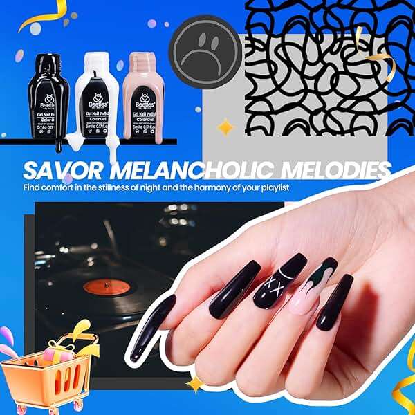 Beetles Gel Nail Polish Kit with U V Light, 68 Pcs Gel Nail Kit 35 Colors Emotional Spectrum with Base Matte&Glossy Top Coat Soak Off Nails Supplies Manicure Set Home Salon Gifts for Women - Image 3