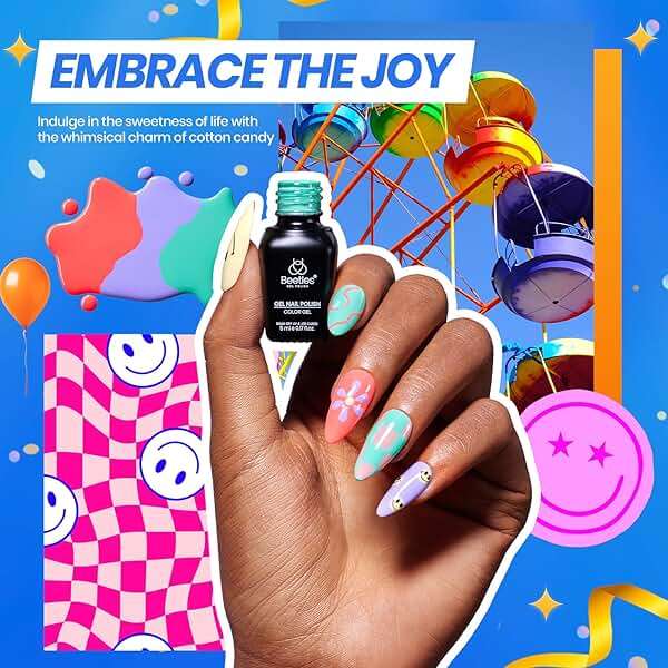 Beetles Gel Nail Polish Kit with U V Light, 68 Pcs Gel Nail Kit 35 Colors Emotional Spectrum with Base Matte&Glossy Top Coat Soak Off Nails Supplies Manicure Set Home Salon Gifts for Women - Image 5