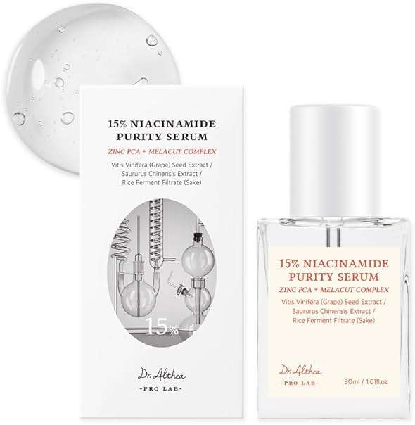 Dr.Althea 15% Niacinamide Purity Serum - 15% Niacinamide included, Overall skintone and texture improvement, Pore care, Serum control with Zinc. Vegan formula, Korean skincare - Image 1