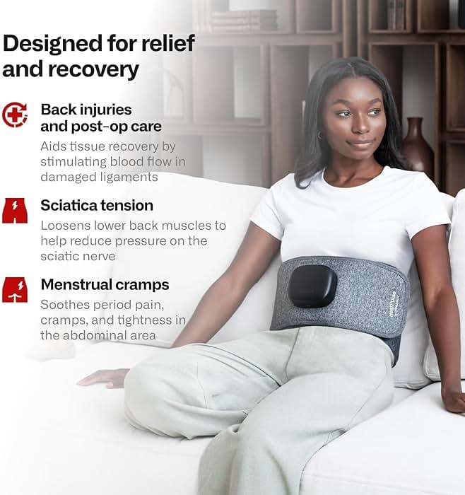 HYDRAGUN HeatPulse Back & Core Massager for Back, Menstrual, and Abdominal Pain Relief with Vibration and Heat Therapy… - Image 2