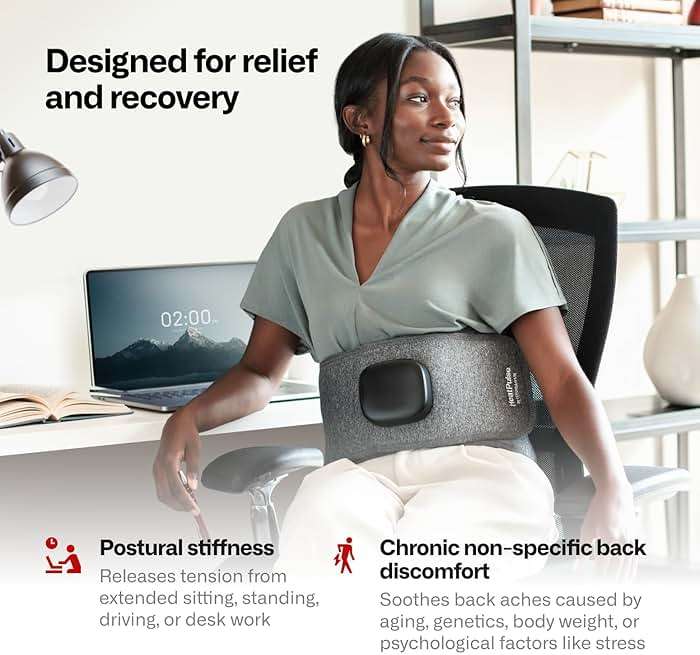 HYDRAGUN HeatPulse Back & Core Massager for Back, Menstrual, and Abdominal Pain Relief with Vibration and Heat Therapy… - Image 3