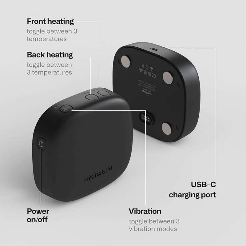 HYDRAGUN HeatPulse Back & Core Massager for Back, Menstrual, and Abdominal Pain Relief with Vibration and Heat Therapy… - Image 8