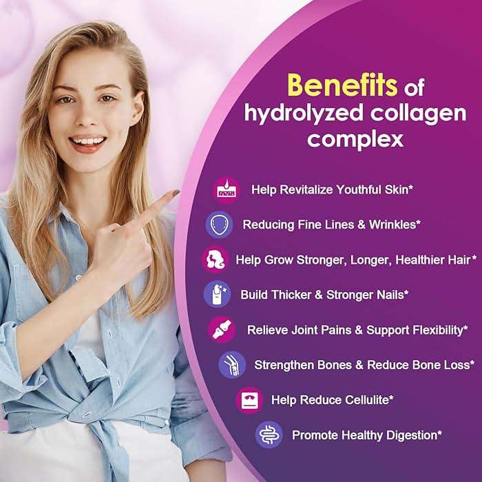 NATURE TARGET Multi Collagen Peptides Powder - Type I, II, III, V, X - Hydrolyzed Collagen Peptides with Vitamin C Hyaluronic Acid, Supports Skin Hair Nail & Joint, Grass-Fed, Non-GMO, 50 Servings - Image 3