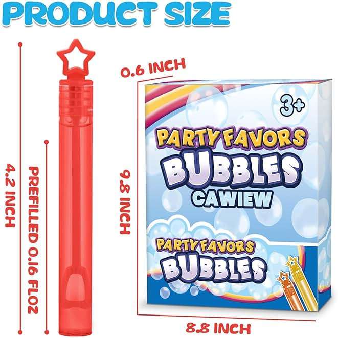 32 Pcs 8 Colors Neon Bubbles Party Favors For Kids, Mini Star Bubble Wand Bulk In Gift Box as Goody Bags Stuffer, Classroom Giveaways, Carnival Prizes Toy, Birthday Treats, Party Supplies For Toddlers - Image 3