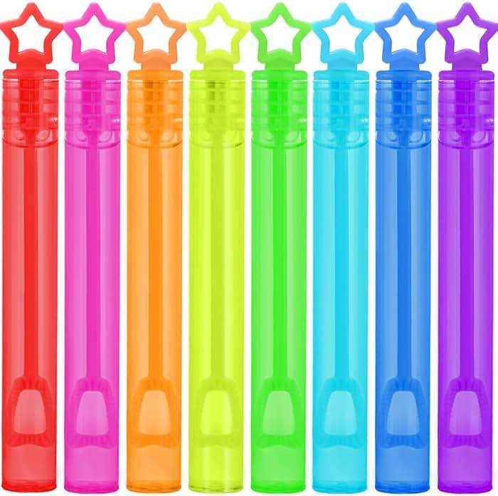 32 Pcs 8 Colors Neon Bubbles Party Favors For Kids, Mini Star Bubble Wand Bulk In Gift Box as Goody Bags Stuffer, Classroom Giveaways, Carnival Prizes Toy, Birthday Treats, Party Supplies For Toddlers - Image 7