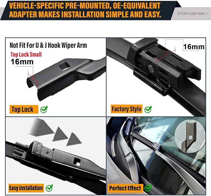 AUTOBOO 26"+19" Windshield Wipers Replacement for Tesla Model 3 2017 2018 2019 2020 2021 2022 2023 2024 2025 Model Y 2020 2021 2022 2023-2025 -Original Factory Quality (Pack of 2) - Image 2
