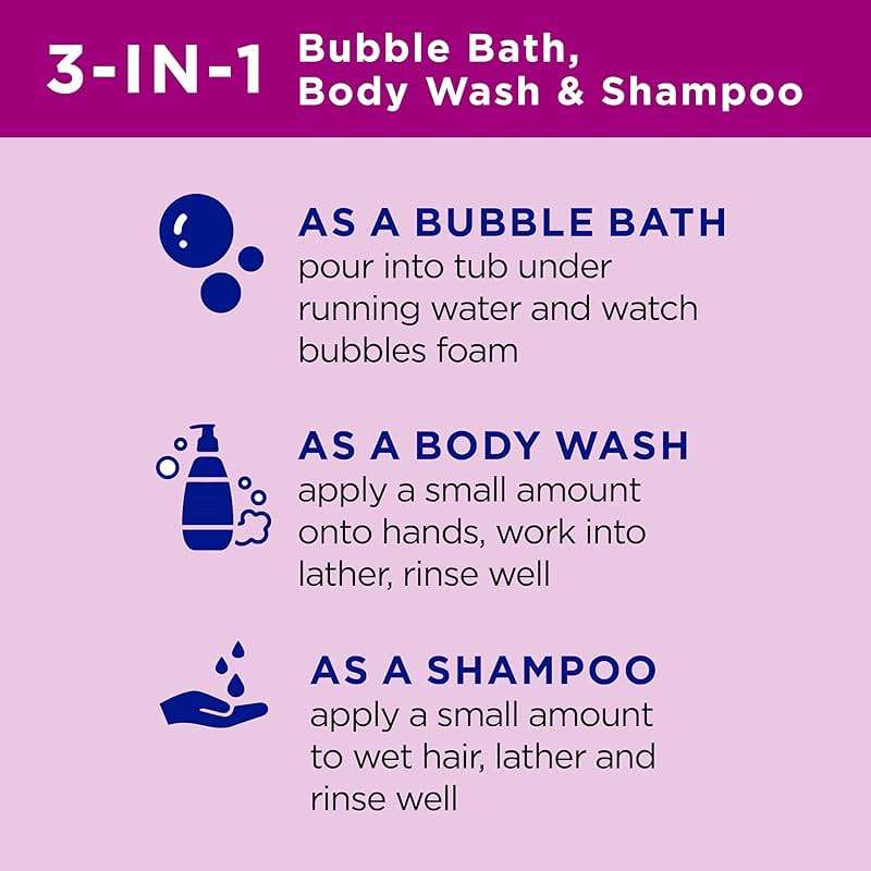 Dr Teal's Kids 3-in-1 Bubble Bath, Body Wash & Shampoo, Boost & Renew Elderberry with Vitamin C, 20 fl oz. (Pack of 3) - Image 4
