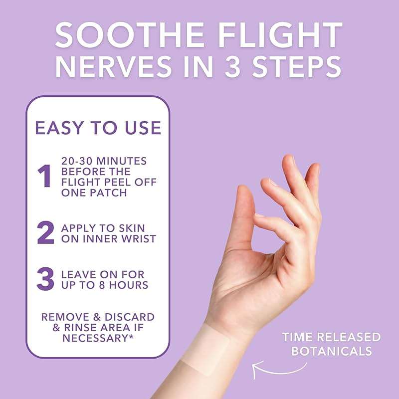 Laki Naturals Fly Calm Patch (1 Count, Pack of 8) - Relax Nerves, Support Stress - Natural Ingredients to Support Airplane Stress - Calm Your Fear of Flying Naturally - Image 5