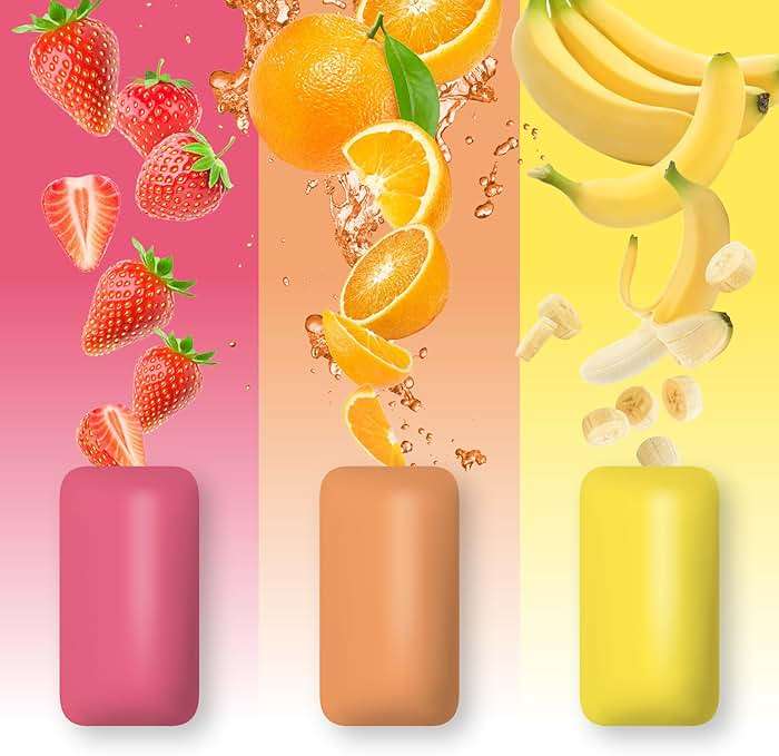 PUR Jumbo Gum | Aspartame Free Chewing Gum | 100% Xylitol | Natural Strawberry, Banana, Orange Flavor, 20 Pieces (Pack of 3) - Image 3