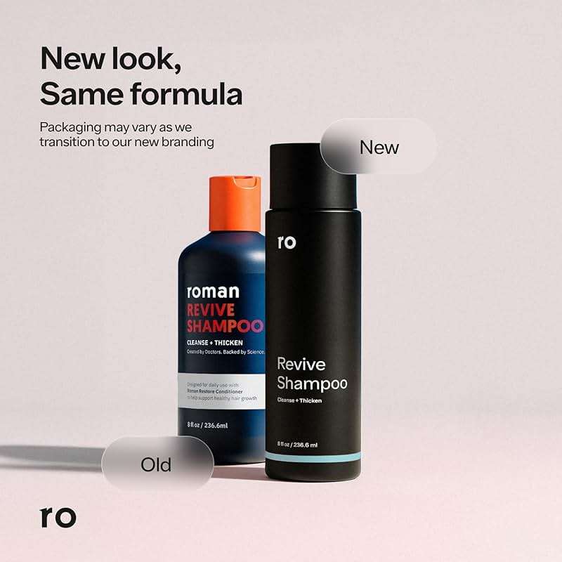 Ro Men's Revive Shampoo & Restore Conditioner Duo | Exfoliates, Clarifies, Fortifies & Moisturizes for Thicker Looking Hair, Made Without Sulfates, Parabens, or Phthalates | 8 fl oz (Pack of 2) - Image 6