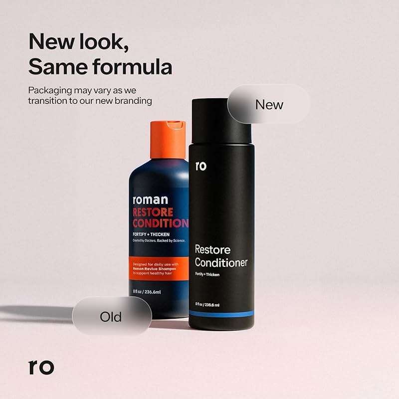 Ro Men's Revive Shampoo & Restore Conditioner Duo | Exfoliates, Clarifies, Fortifies & Moisturizes for Thicker Looking Hair, Made Without Sulfates, Parabens, or Phthalates | 8 fl oz (Pack of 2) - Image 7