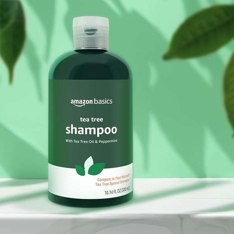 Amazon Basics Tea Tree Oil Shampoo for Hair, with Peppermint, 10.14 fl oz, Pack of 1 - Image 6